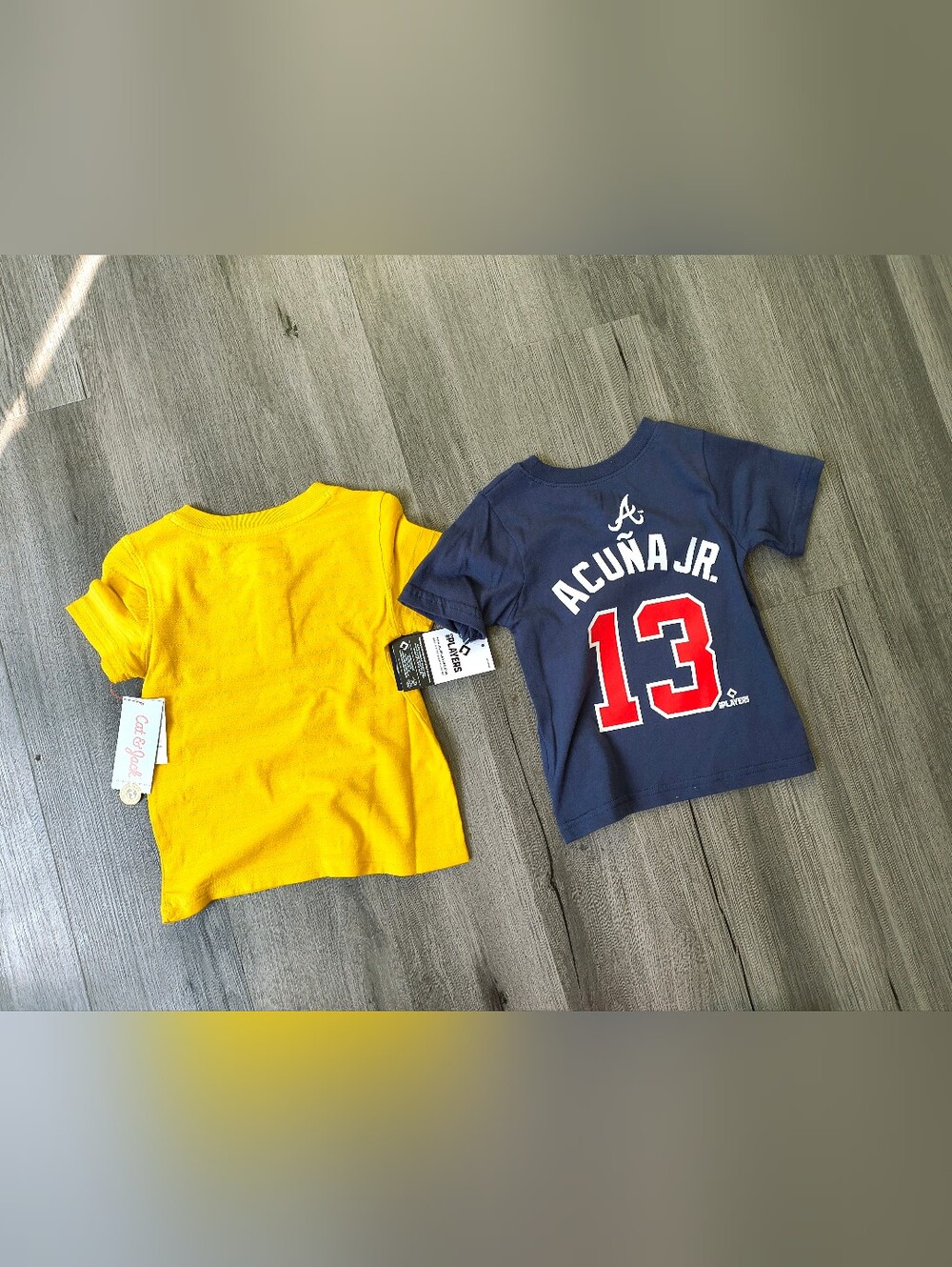 Bundle Of 2 Cat & Jack Yellow Short-Sleeve Henley Tee for Kids
